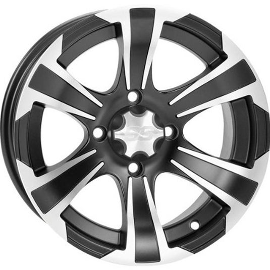 ITP SS ALLOY SS312, BLACK W/ MACHINED - 14X6 (14SS703BX)