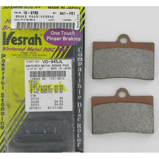 VESRAH SINTERED METAL BRAKE PADS, VD-123JL