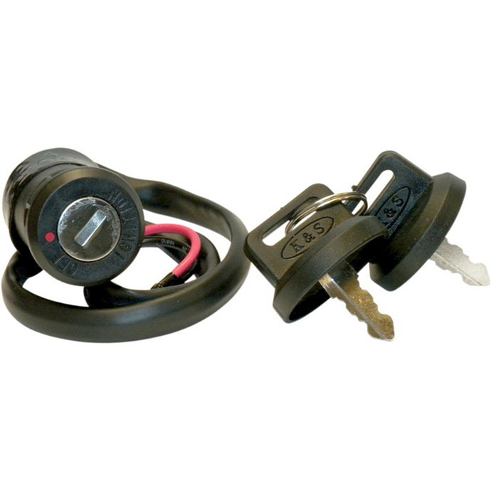 LOCK SET, (HONDA STYLE) (POSITIONS: OFF-CLOSED, RED-OPEN)