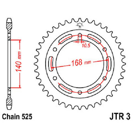 JT SPROCKET  R 47 TOOTH