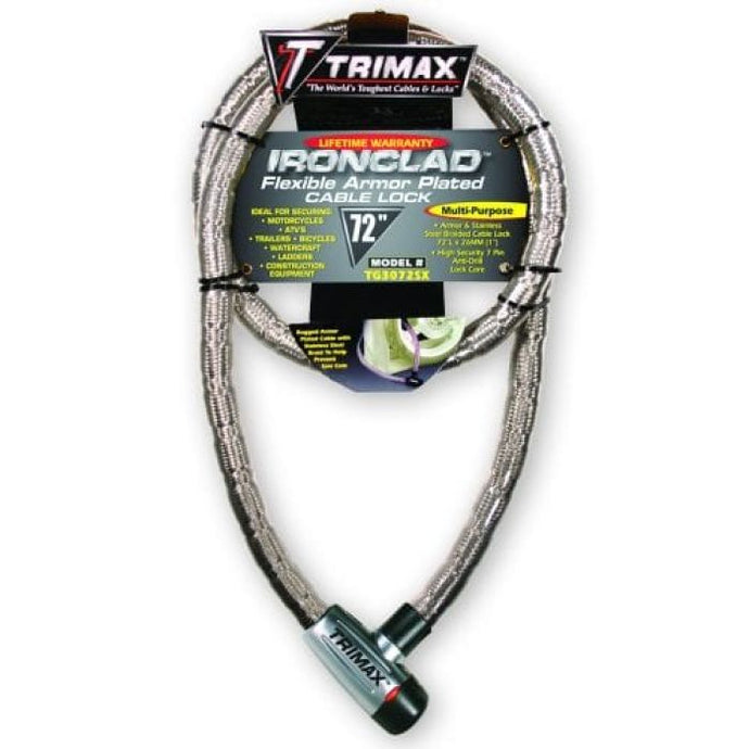 TIRMAX IRONCLAD FLEXIBLE ARMOR PLATED CABLE LOCK - 72