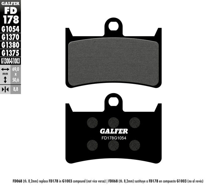 BRAKE PADS SEMI METALLIC FD178G1054 FD178G1054 image 1