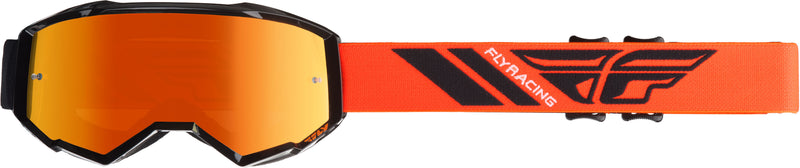 Load image into Gallery viewer, ZONE YOUTH GOGGLE BLACK/ORANGE W/ORANGE MIRROR LENS W/POST FLC-013 image 1
