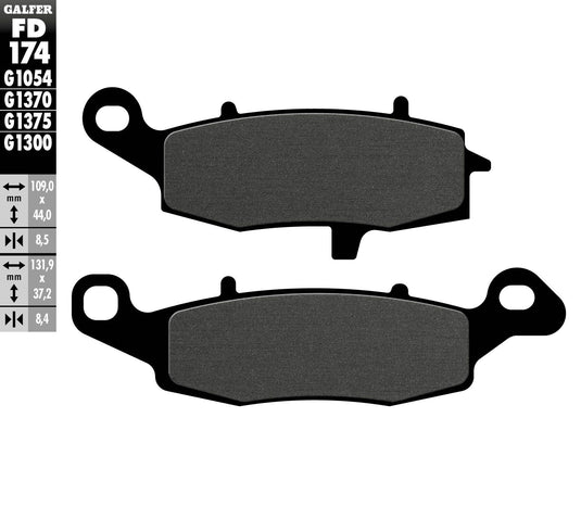 BRAKE PADS SEMI METALLIC FD174G1054 FD174G1054 image 1