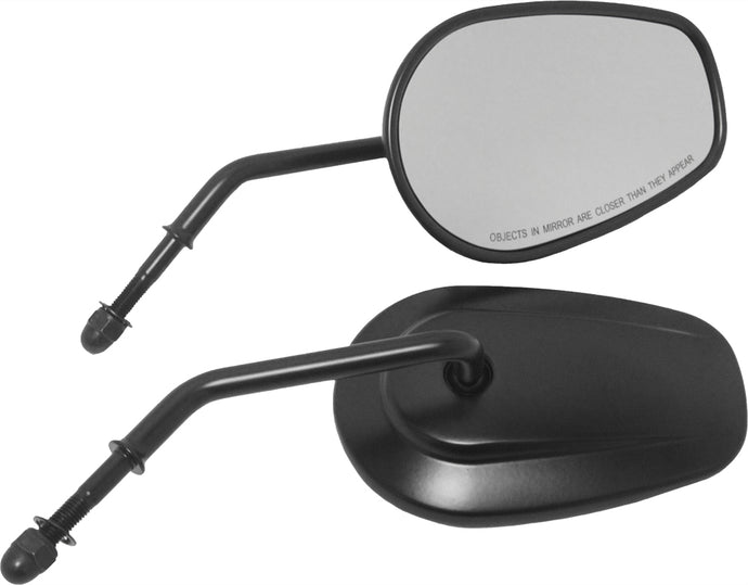 BLK MIRROR OE STYLE TAPERED SHORT STEM BLACK 18-501BK image 1