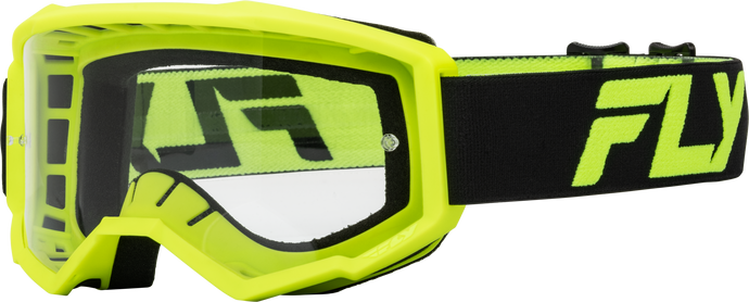 YOUTH FOCUS GOGGLE BLK/HI-VIS W/ CLEAR LENS 37-51150Y image 1