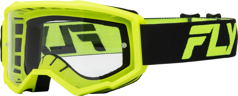 Load image into Gallery viewer, YOUTH FOCUS GOGGLE BLK/HI-VIS W/ CLEAR LENS 37-51150Y image 1
