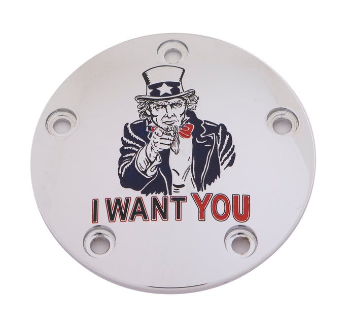 M8 TIMER COVER UNCLE SAM CHROME PATR10-04 image 1