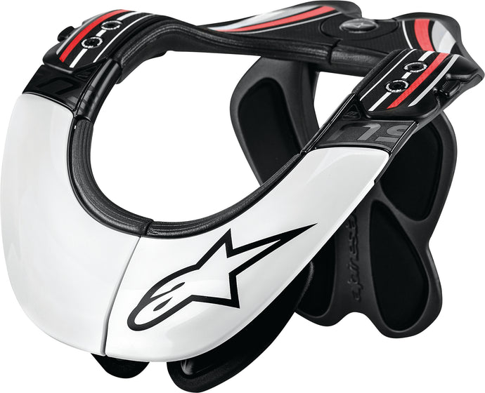 BNS PRO NECK SUPPORT BLACK/WHITE/RED LG-XL 6500114-123-LXL image 1