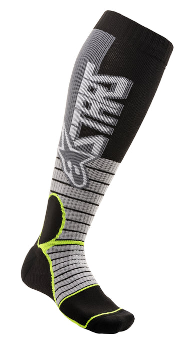 MX PRO SOCKS COOL GREY/YELLOW LG 4701520-905-L image 1