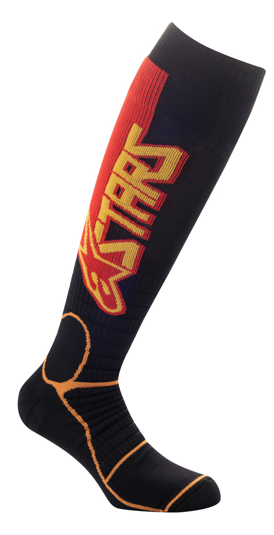 MX PRO SOCKS BLACK/YELLOW/TANGERINE SM 4701520-1540-S image 1