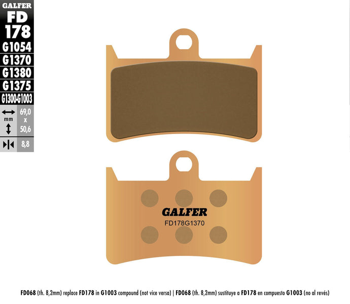 BRAKE PADS SINTERED FD178G1370 FD178G1370 image 1