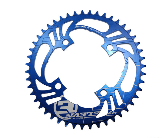 4-BOLT FLOW CHAINRING BLUE 37T ELCRF437BLBL image 1