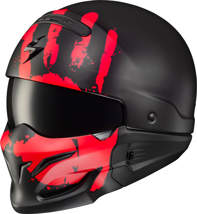 COVERT OPEN-FACE HELMET URUK MATTE RED MD COV-1514 image 1