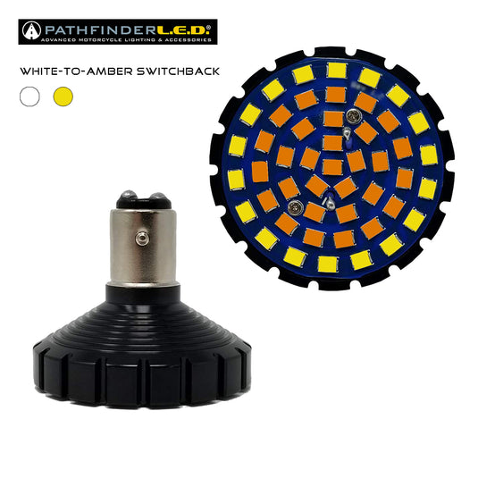 BULLET ULTRA BRIGHT LED WHITE/AMBER 1157 STYLE 4857SB image 1