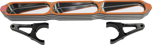 3-PANEL REAR VIEW MIRROR W/BEZEL ORANGE 2