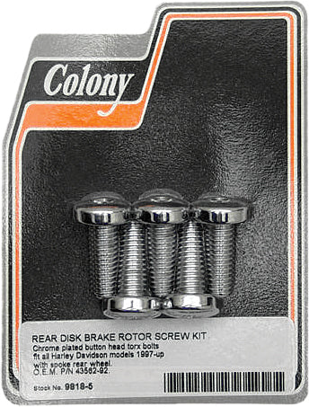 BRAKE ROTOR HARDWARE REAR TORX SCREW KIT 9818-5 image 1