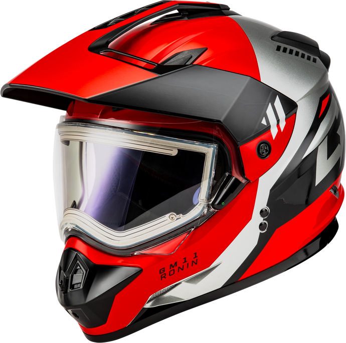 GM-11S RONIN SNOW HELMET W/ ELECTRIC SHIELD BLACK/RED MD A4115155 image 1