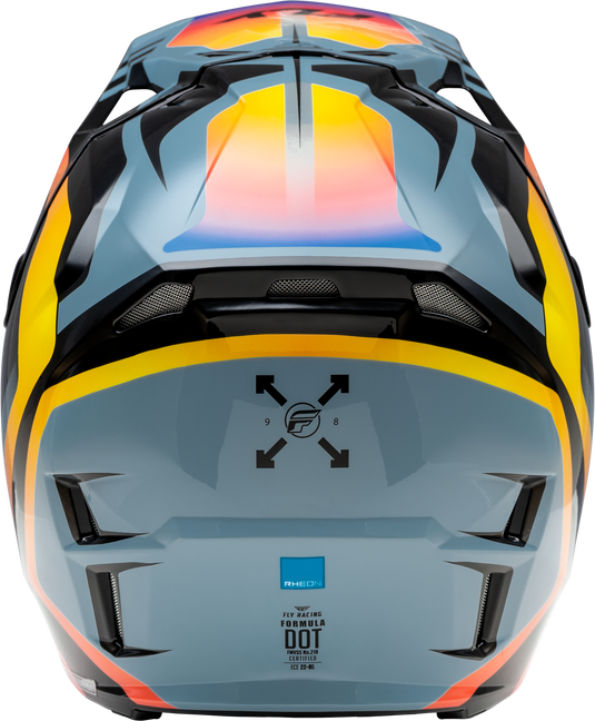 YTH FORMULA CP KRYPTON HELMET GREY/BLACK/ELECTRIC FADE YL 73-0038YL image 2