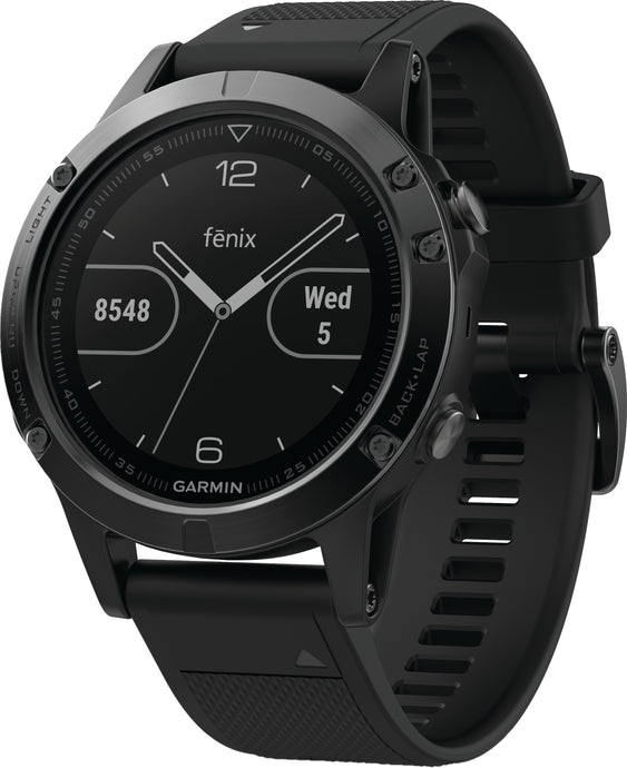 FENIX 5 WATCH W/SAPPHIRE LENS BLACK/BLACK 47MM 010-01688-10 image 1