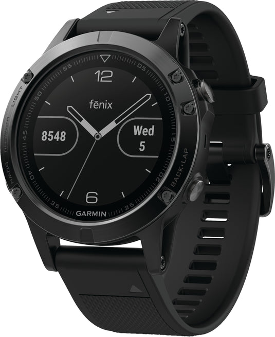 FENIX 5 WATCH W/SAPPHIRE LENS BLACK/BLACK 47MM 010-01688-10 image 1