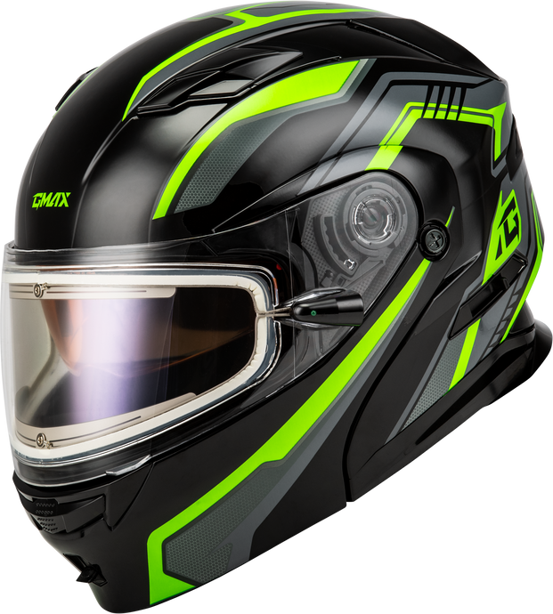 MD-01S TRANSISTOR SNOW HELMET W ELEC SHLD BLK/GREY/GREEN XL M401391317 image 1