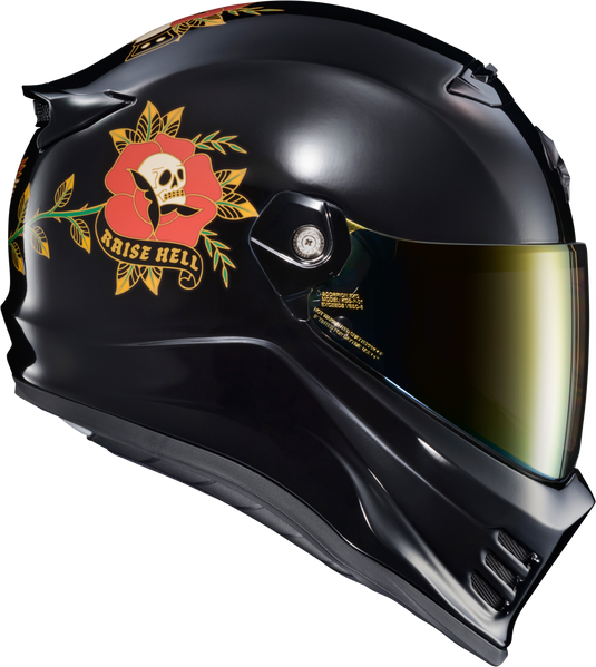 COVERT FX FULL FACE HELMET THE LITAS GLOSS BLACK XL CFX-1006 image 2