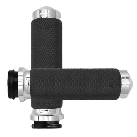 FLY BY WIRE THROTTLE MEMORY FOAM GRIP CHROME MF-63A-CH-FLY image 1