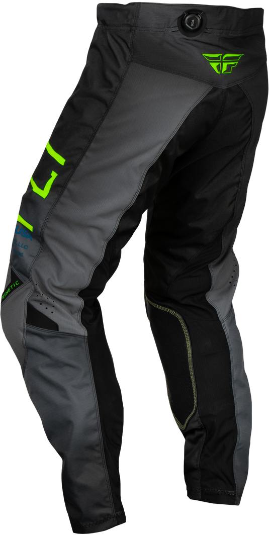 YOUTH KINETIC PRODIGY PANTS CHAR/NEON GREEN/TRUE BLU SZ 22 377-53622 image 2
