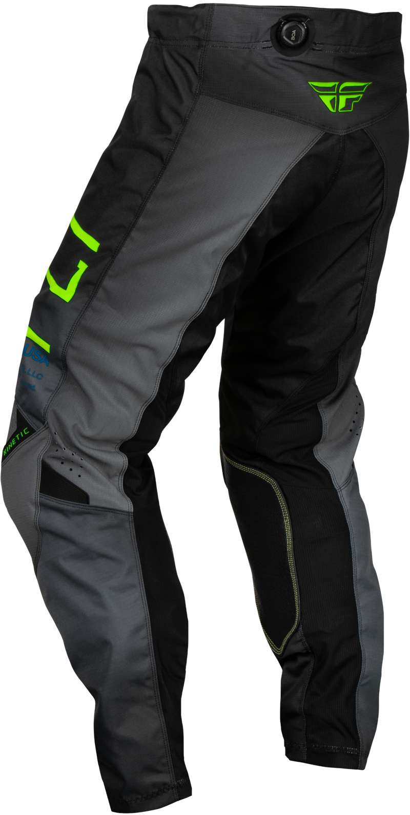 Load image into Gallery viewer, YOUTH KINETIC PRODIGY PANTS CHAR/NEON GREEN/TRUE BLU SZ 20 377-53620 image 2
