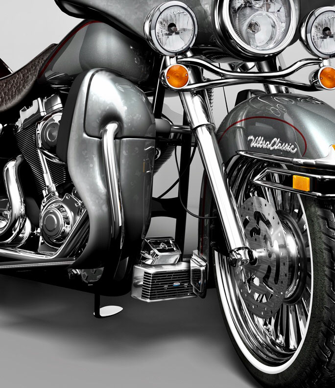 Load image into Gallery viewer, FRONT MOUNT OIL COOLER EVO/TC TOURING `94-08  CHROME RF-1SS image 1
