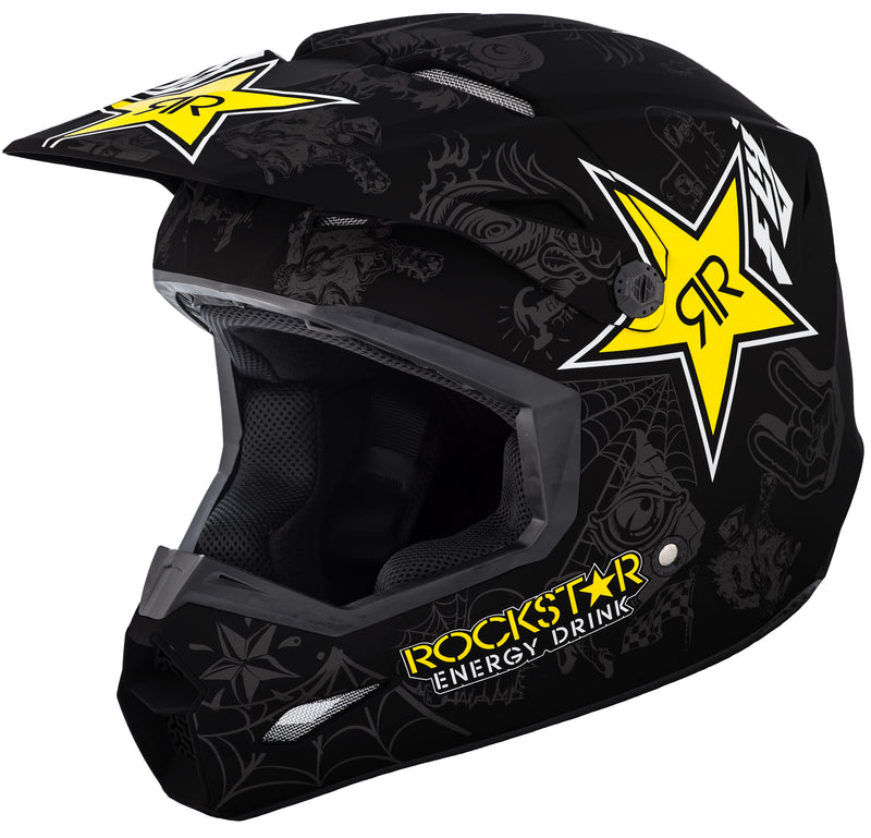 Load image into Gallery viewer, ELITE ROCKSTAR HELMET MATTE BLACK/GREY LG 73-3308-7-L image 1
