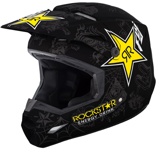 ELITE ROCKSTAR HELMET MATTE BLACK/GREY MD 73-3308-6-M image 1