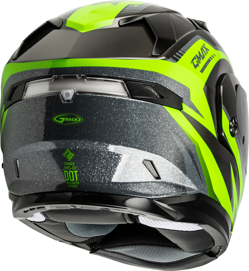 Load image into Gallery viewer, MD-01 VOLTA HELMET BLACK/SILVER/GREEN METALLIC SM M101381064 image 4
