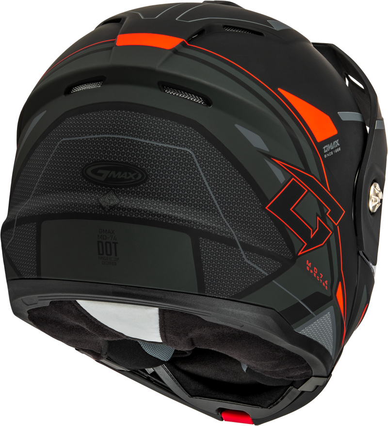 Load image into Gallery viewer, MD-74S SPECTRE SNOW HELMET W/ ELEC SHIELD MATTE BLACK/RED 2X M10742328 image 4
