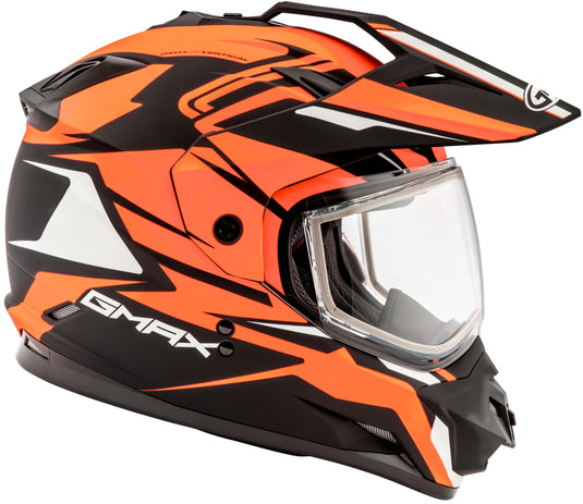 GM-11 DUAL-SPORT VERTICAL SNOW MATTE BLACK/NEON ORANGE SM G2111694 F.TC-26 image 2