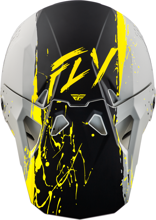 FORMULA CP MANIC HELMET MATTE GREY/BLACK/YELLOW 2X 73-00542X image 3