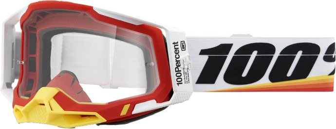 RACECRAFT 2 GOGGLE ARSHAM RED CLEAR LENS 50009-00016 image 1