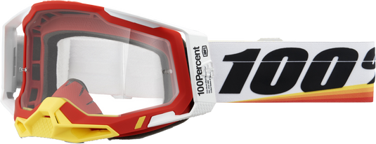 RACECRAFT 2 GOGGLE ARSHAM RED CLEAR LENS 50009-00016 image 1