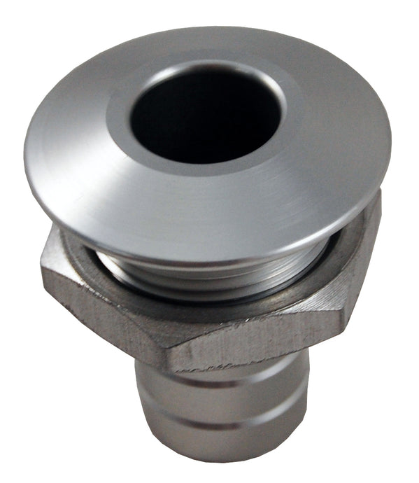 BILLET THRU-HULL WATER FITTING BILGE PUMP OUTLET NATURAL 04-03-028 image 1