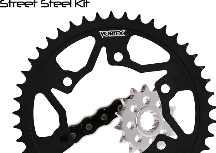 SPROCKET/CHAIN KIT STL/STL 16/45T SIL SX3 525-114L BLK CK6132 image 1