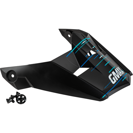MX-46 FREQUENCY OFF-ROAD VISOR MATTE BLACK/BLUE XS-SM G0463113 image 1