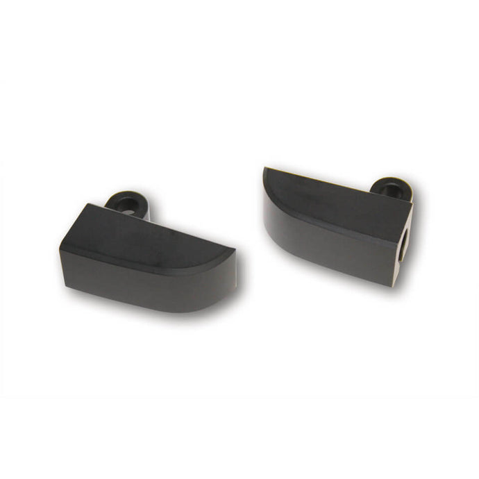 M8 CNC TURN SIGNAL MOUNT PAIR BLACK 220-215 image 1