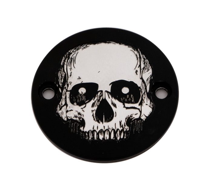 M8 TIMER COVER SKULL BLACK SKUL33-63BG image 1