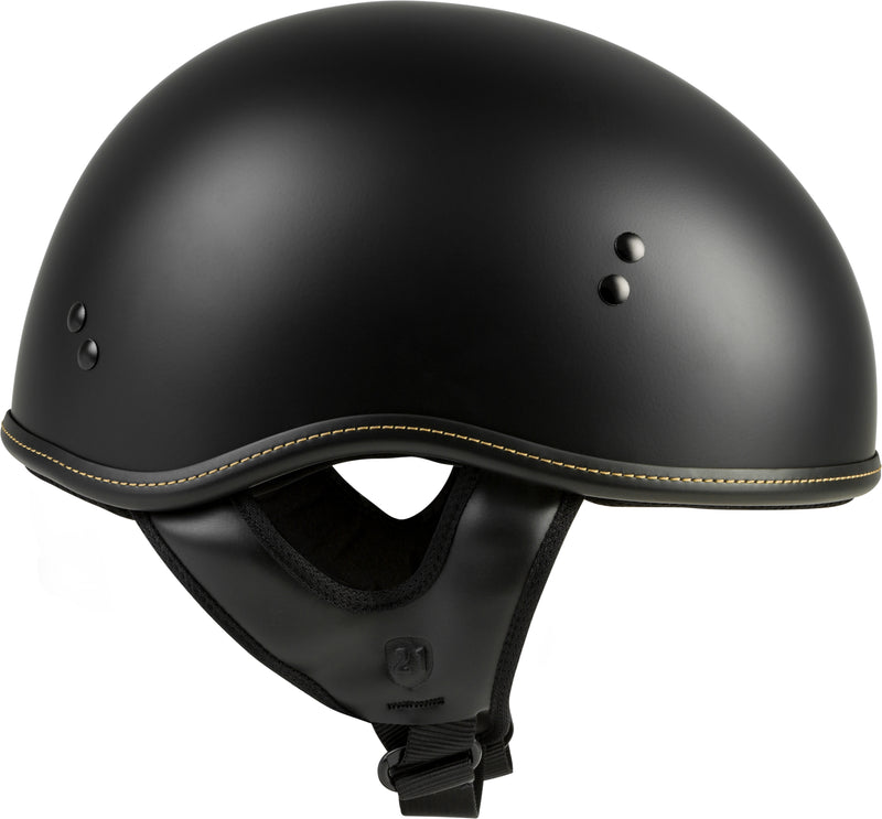 Load image into Gallery viewer, .357 SOLID HALF HELMET MATTE BLACK 2X H77-11012X image 3
