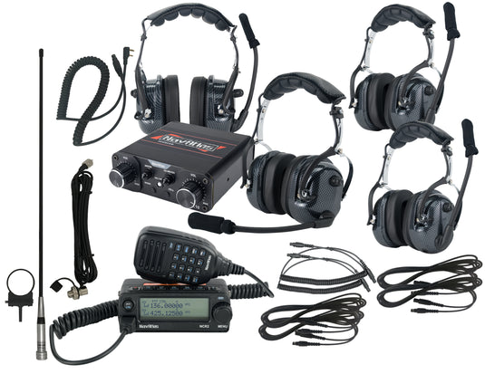 4 PERSON OVER HEAD HEADSET COMMUNICATION PACKAGE NIROH4 image 1