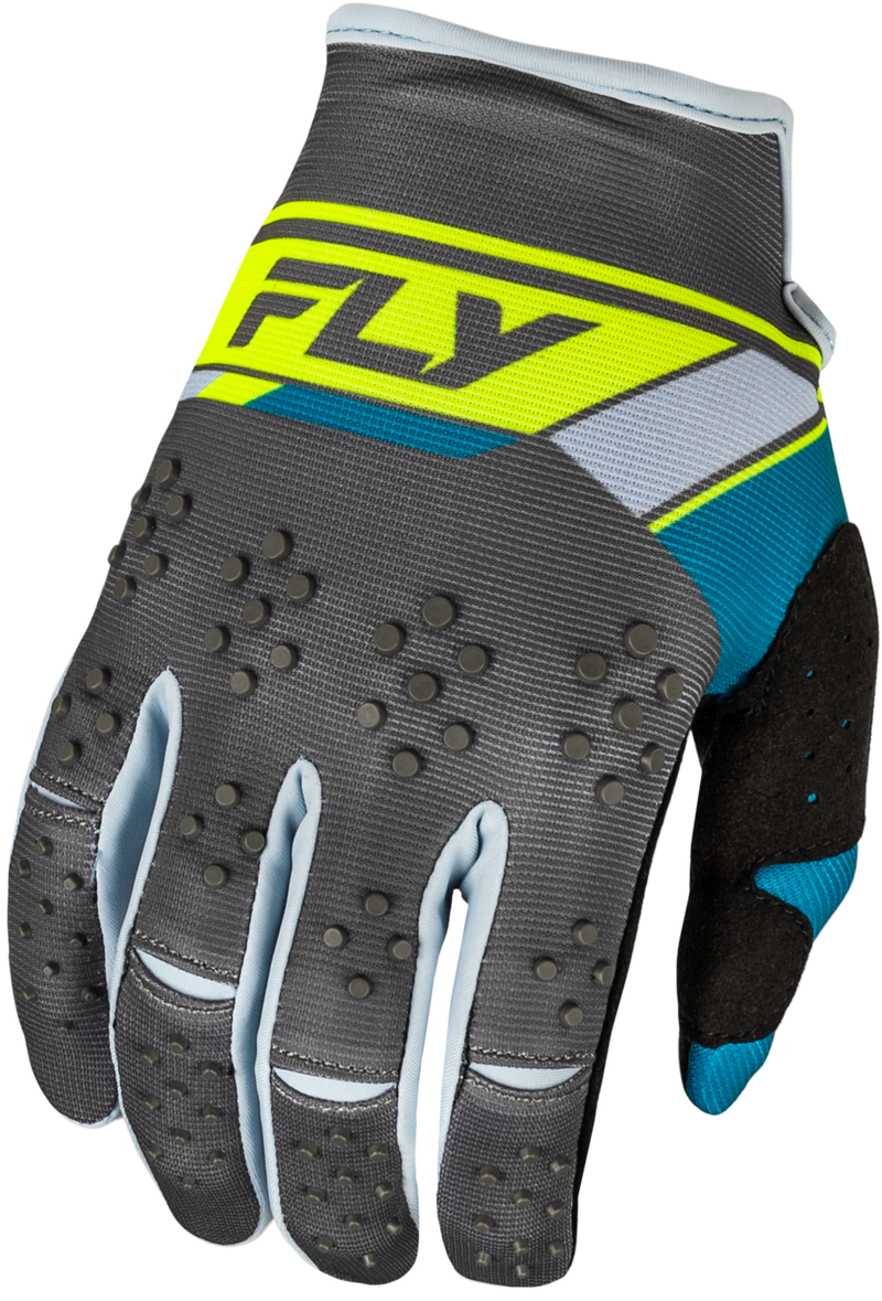 Load image into Gallery viewer, YOUTH KINETIC PRIX GLOVES CHARCOAL/HI-VIS YM 377-411YM image 1

