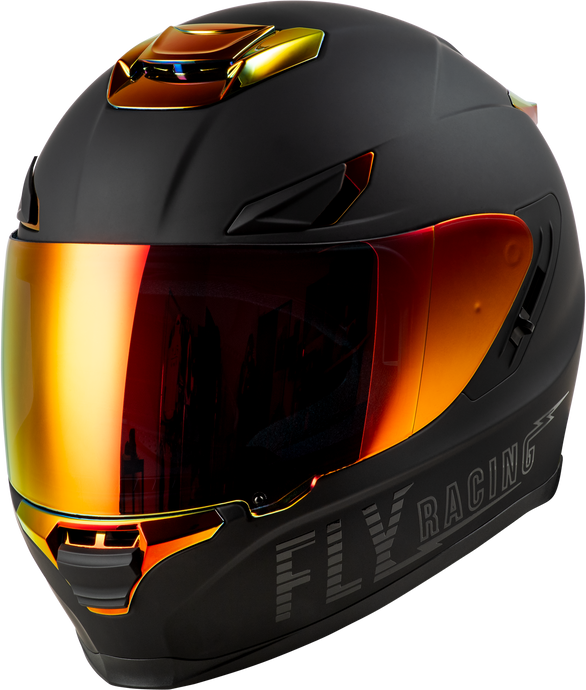 SENTINEL RECON HELMET MATTE BLACK/FIRE CHROME LG 73-8427L image 1