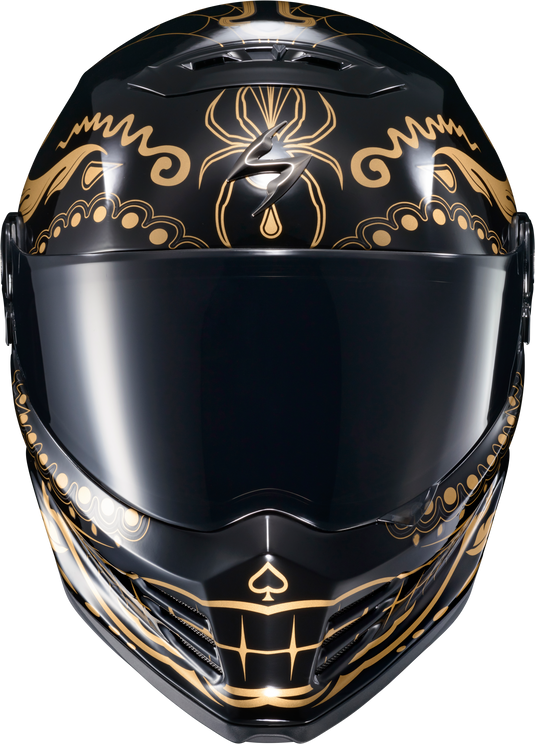 COVERT FX FULL FACE HELMET EL MALO GOLD/GLOSS BLACK XL CFX-1216 image 4