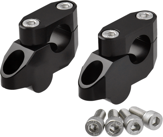 OFFSET HANDLEBAR RISER KIT 20MM 26MM 22.2MM BLACK ZE53-05261 image 1